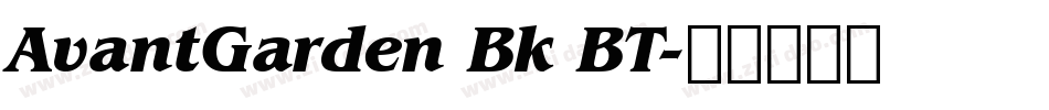 AvantGarden Bk BT字体转换